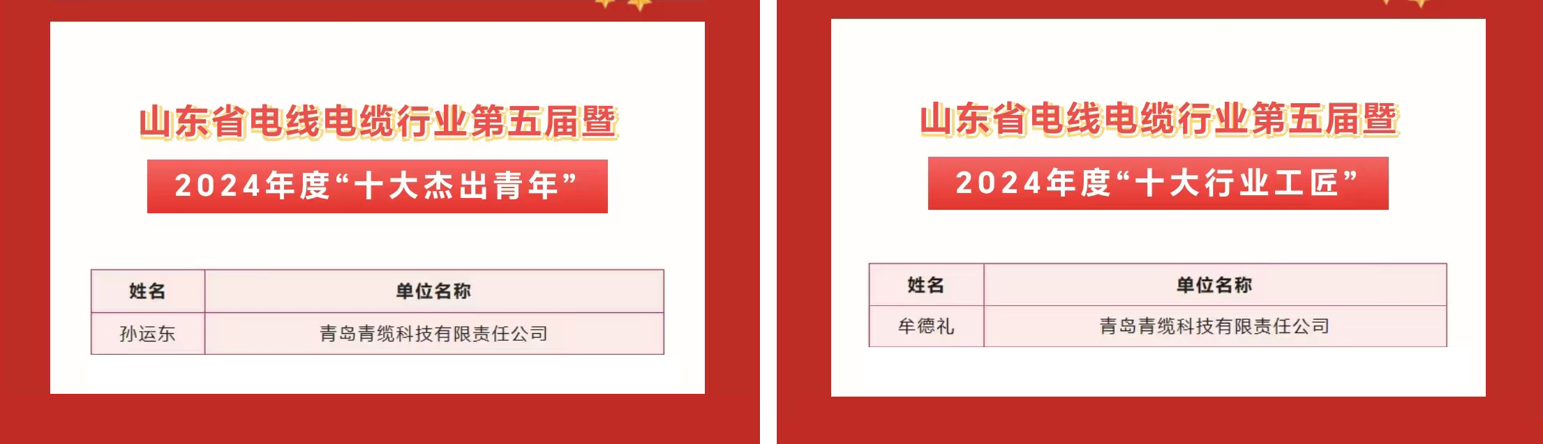 金百利职工获评2024年度“十大杰出青年”及“十大行业工匠”(图1) 金百利职工获评2024年度“十大杰出青年”及“十大行业工匠”(图1)